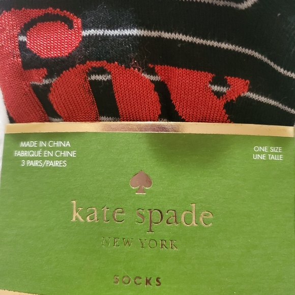 🦋5/$25 Kate Spade 3-pack foxy lady no-show socks - Picture 5 of 6
